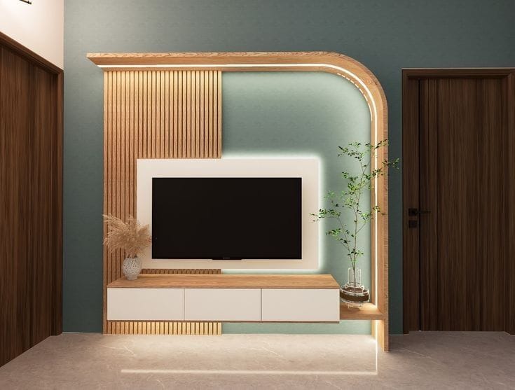 Wall mounted TV unit