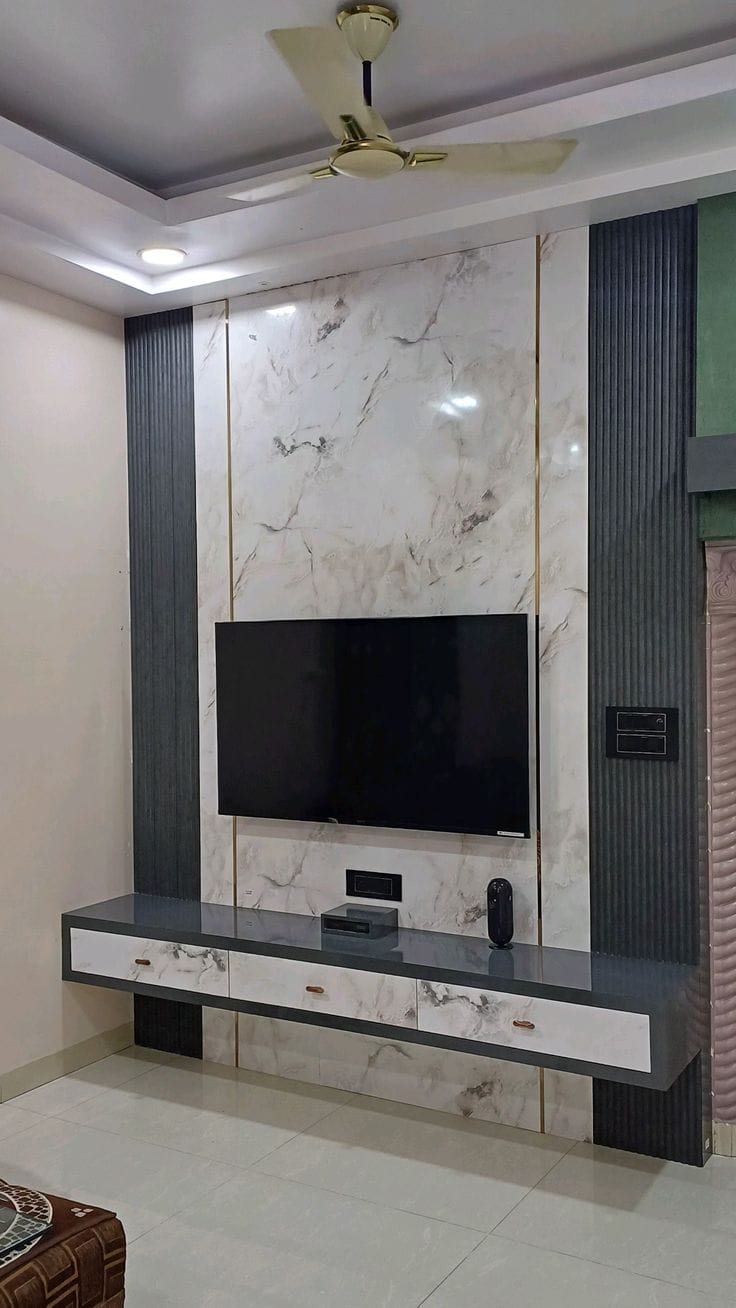 Floating TV cabinet